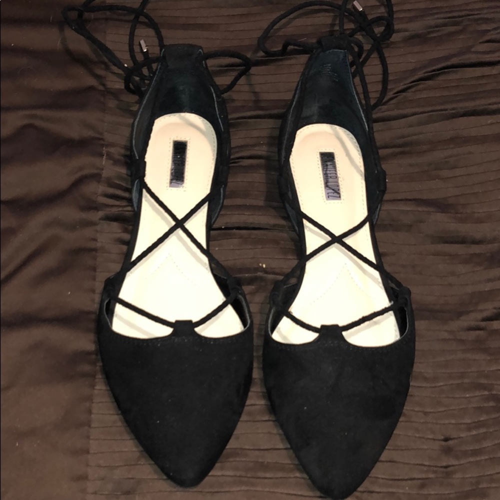 Like New Jennifer Lopez flats with Ankle Straps